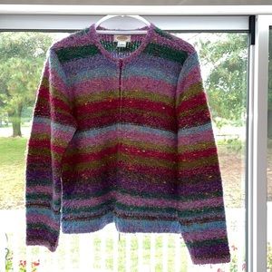 Talbots Zip Cardigan Size Large